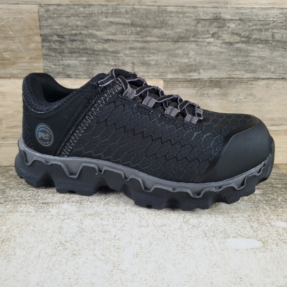 Timberland Pro Powertrain Sport Womens Work Shoes Sz 5.5 Black Alloy Toe Sneaker